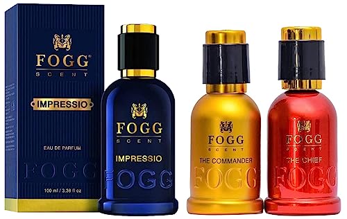 Image of Fogg Scent Chief & Commander For Men, 100ml (Combo Of 2 Spray) & Long-Lasting Fresh & Soothing Fragrance Impressio Scent For Men, Eau De Parfum, 100ml