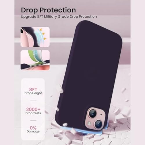Image of Premium Liquid Silicone Case for iPhone 11 - Slim Full Body Protective Back Cover with Soft Microfiber Lining, Anti-Slip Grip Scratch Resistant Phone Case(Deep Purple)