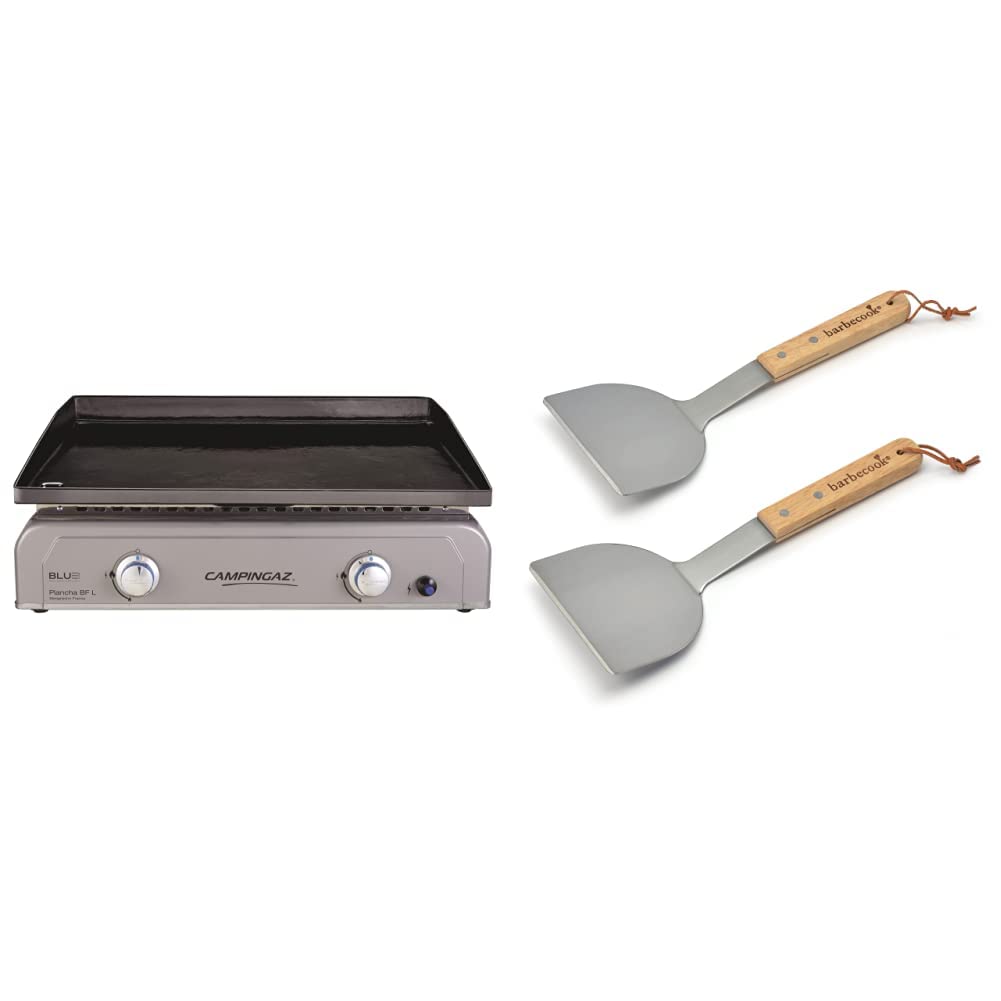 Plancha Gaz BF L Campingaz 2 Brûleurs 6 kW avec Spatules Barbecook Inox