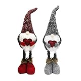 CCJW 2ps Weihnachten handgemachte Puppe Ornamente ausziehbar Stehende Figur Spielzeug Ferienhaus Party Decor Kinder Geschenk kangdongxu