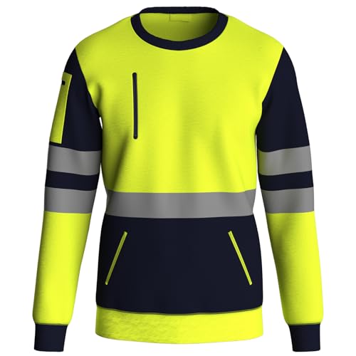 Jersey reflectante NOROZE para hombre: Forro polar de alta visibilidad y costuras reforzadas