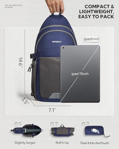 WATERFLY Packable Crossbody Sling Bag