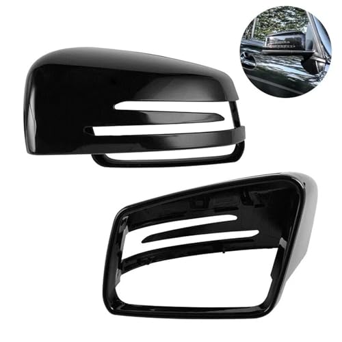 Coques de rétroviseurs pour Mercedes Classe C E coque de rechange look carbone - 4