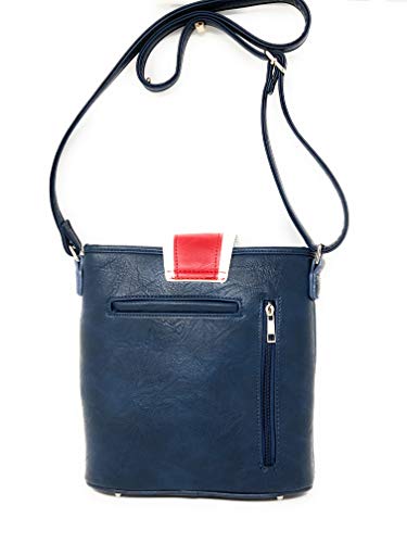 Texas West American Flag Rhinestone Women's Handbags Purse Wallet Set in Multi-Color3