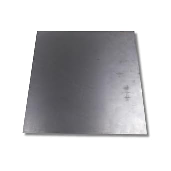 1008 Carbon Steel Sheet, Unpolished Mill Finish, Cold Rolled, ASTM A1008, 0.0598" Thickness, 16 Gauge, 24" Width, 24" Length, OnlineMetals