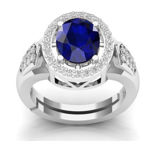 9.25 Carat 925 Sterling Silver Natural Blue Sapphire Gemstone Engagement & Solitaire Silver Ring For Women2