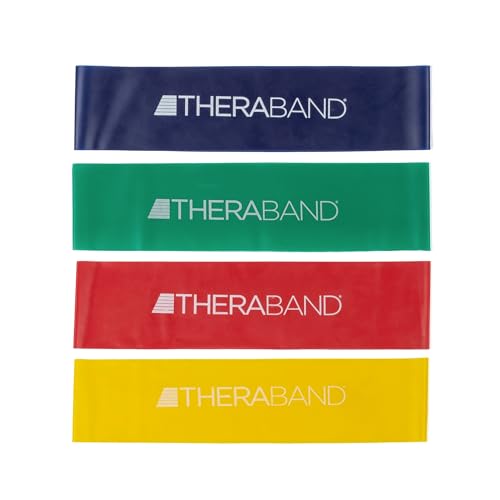 THERABAND Resistance Band Loop Set, Pack of 4, 12