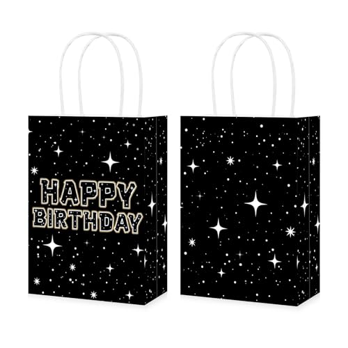 Sac en papier au motif ciel étoilé noir Greencian de qualité supérieure