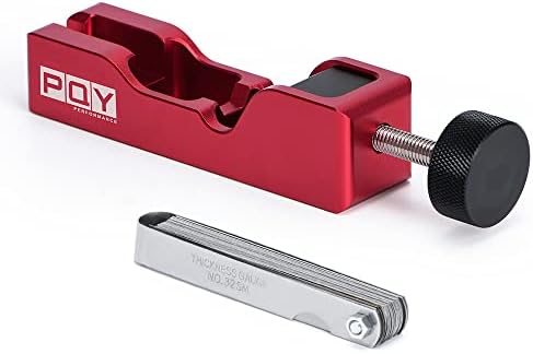 PQY Universal Spark Plug Gap Tool with Feeler Gauge for Most 10mm 12mm 14mm 16mm Spark Plugs Red