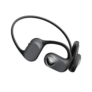 SoundPEATS RunFree Air Conduction Sportkoptelefoon, Draadloze Oordopjes Bluetooth 5.3, Open Ear Headphone IPX4 Zweetbestendige met Microfoons, Multipint-Verbinding, Totaal 14 Uur Zwart