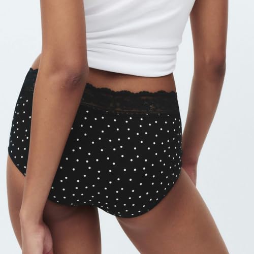 Image of Marks & Spencer Women's 5 Pack Cotton Lycra & Lace High Rise Short