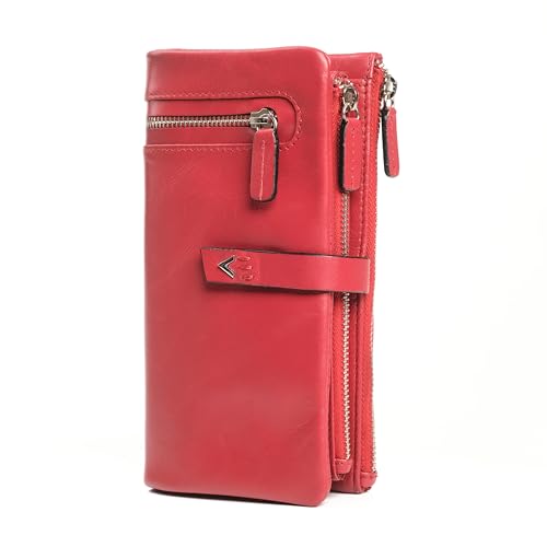 Lavalen Leather Purses for Women - Elegant Ladies Purse - RFID Wallet for Women - Leather Handcrafted Ladies Wallet - Small & Colourful with Coin Pocket & Cards - For daily Use - Box for Gift