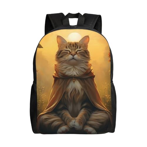 16In Travel Backpack Meditation Zen Peace Casual Daypack for Outdoor Enthusiasts, Business Men & Women, Travel Ready Design