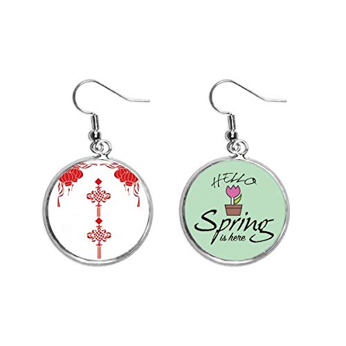 Pendientes de nudo chino con linterna roja el regalo de primavera ideal 1