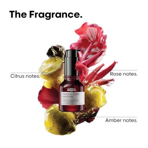 Image of L'Oreal Professionnel Vitamino Color Spectrum Glass shine serum for colored hair | Patented leave-in serum for instant glass shine, lasting results upto 5 washes | Anti-frizz & humidity control, 30ml