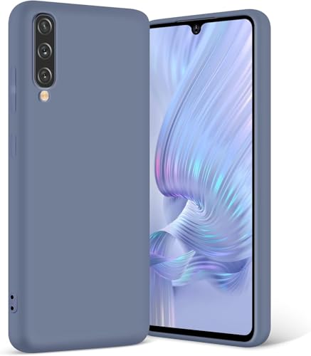 Image of DIZORO Liquid Silicone Soft Back Cover Case Designed for Samsung Galaxy A50 (Lavender Gray)