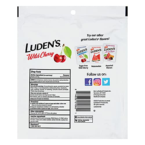 Ludens Throat Drops, Wild Cherry, 90 Drops, Pack Of 2 #TOP1