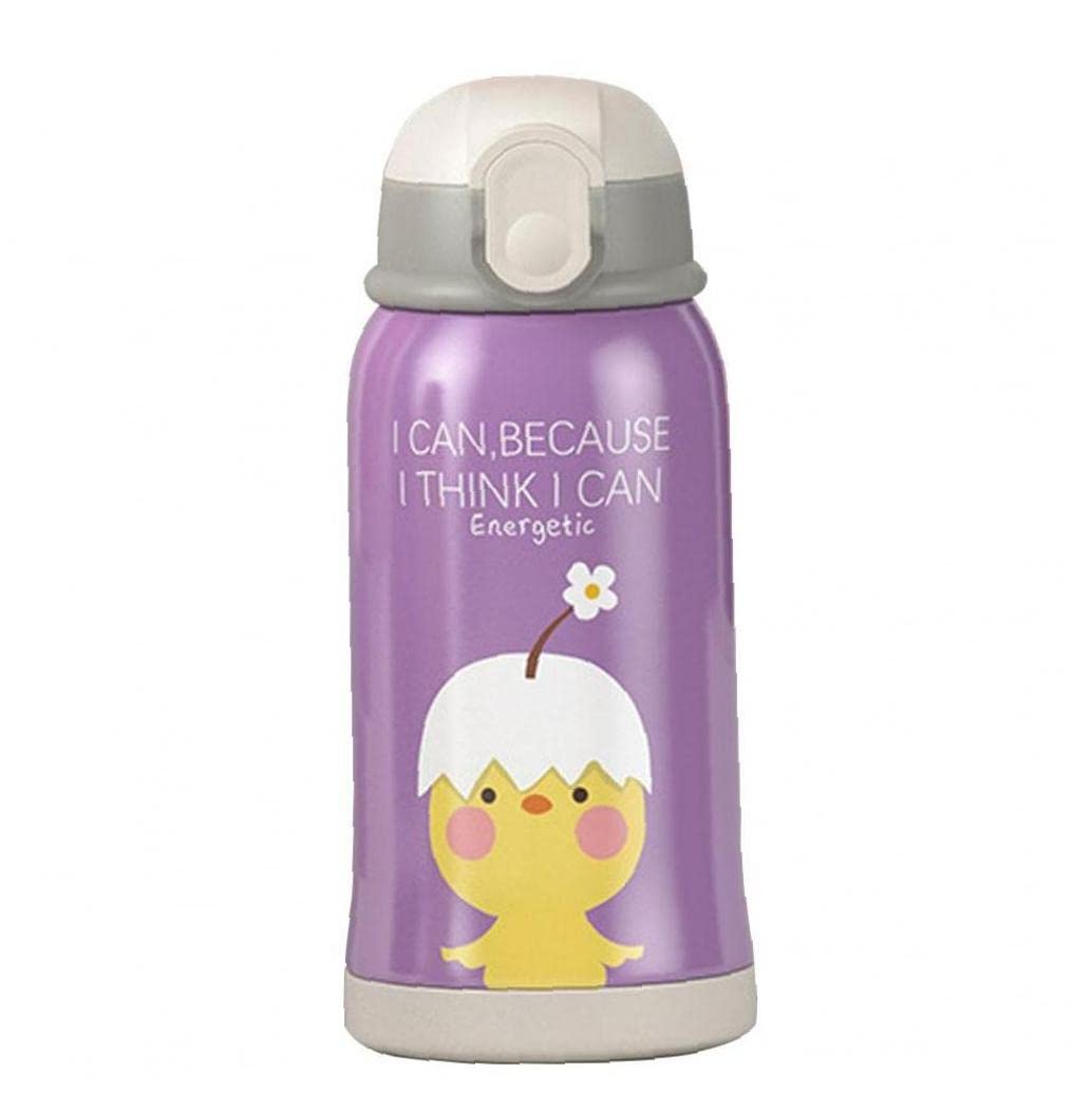 Bouteille d'eau portable pour enfants gourde isotherme dessin animé avec paille pour l'école