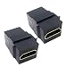 Poyiccot HDMI Coupler Keystone Jack, (2-Pack) Gold-Plated HDMI Female to Female Insert Wall Plate Connectors Adapter-Black