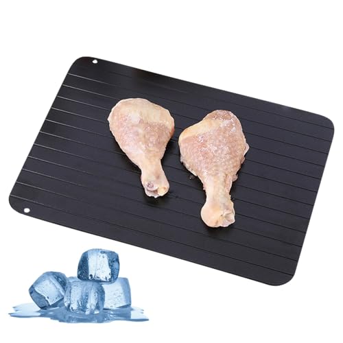 Tabla de Descongelar, Bandeja de Descongelación, Placa de Descongelación, Charola para Descongelar, para Descongelar Pescado, Carne de Res, Cerdo, Aves, Pollo y Alimentos Congelados, 23 x 16.8cm