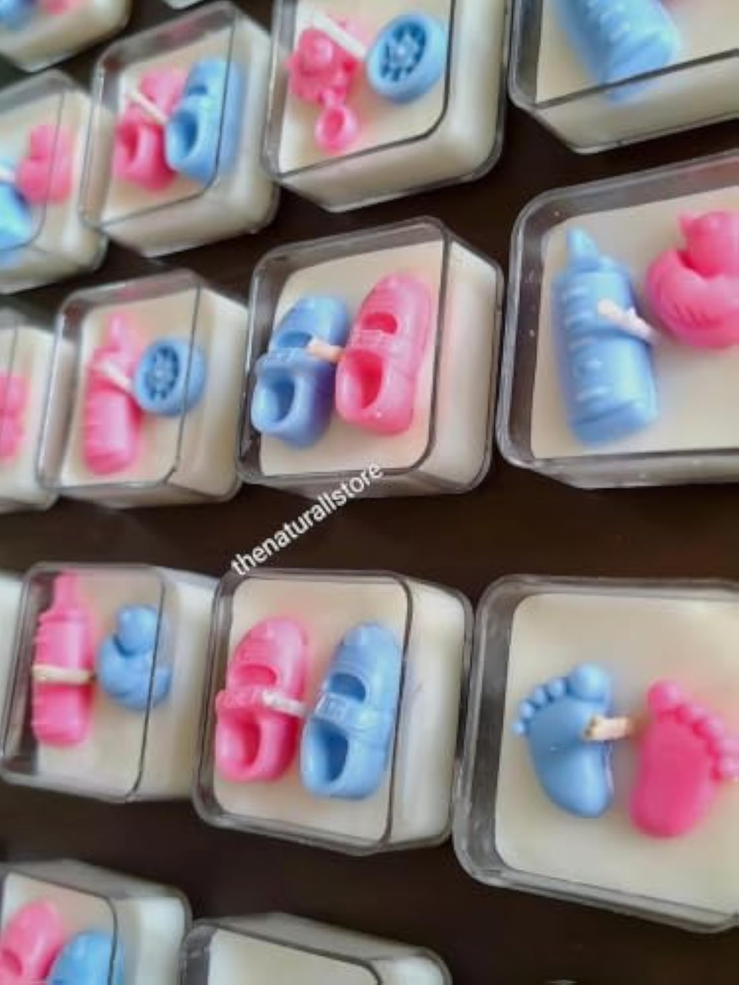 Acrylic Square Shape Baby Shower Scented Candles