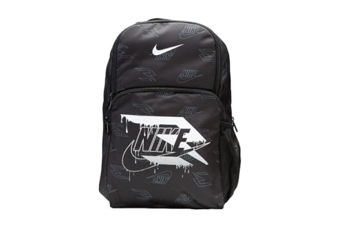 Image of Nike 3 Brand Graphic Print Backpack - Black /White - One Size (30L)