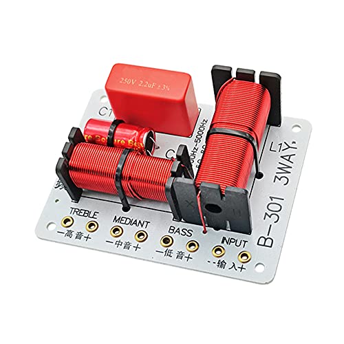 SaiDian 1Pcs 3 Way HiFi Frequency Divider for Speaker Treble Bass Audio Crossover Filters Board