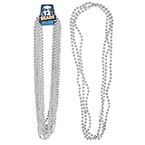 Rhode Island Novelty Metallic Silver Beads | One Dozen