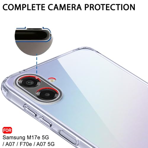 Image of TheGiftKart Back Cover Soft Case for Samsung Galaxy M17e 5G / A07 / F70e / A07 5G | Best Camera Protection | Inbuilt Dust Plugs & Anti-Slip Grip | Ultra Clear Slim Cover Case (Silicone, Transparent)