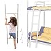 Dzieci Dzieci Dzieci Łóżko piętrowe Drabina 150 cm / 160 cm wysokości biały metalowy drabinka wspinaczkowa do wnętrz akademika pokoju apartamentu, drabinka podłogowa z 2 haczykami (rozmiar: 1,5 m / 4,9 ft)