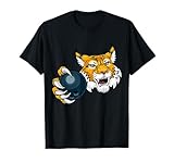 Wildcat Bobcat Lynx ボウリングボール 漫画のキャラクター Tシャツ