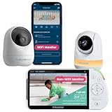 Babysense Full HD Baby Monitor with Camera and Audio & Bonus WiFi Security Camera with App for Remote Viewing - MaxView&FullPeek