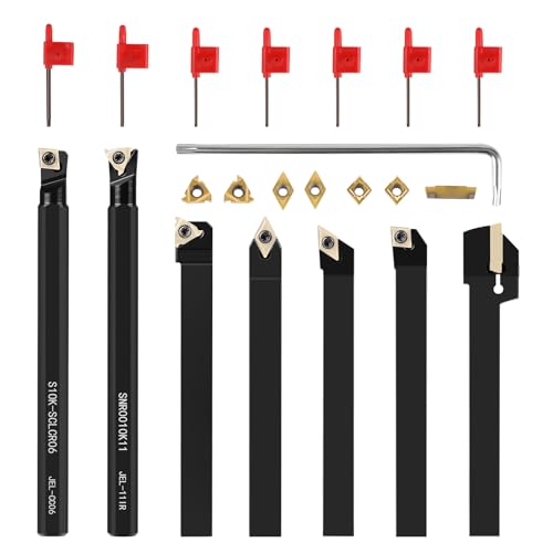 SWAWIS 21 Stück 3/8' 10mm Drehmeißel Set, Bohrstange...