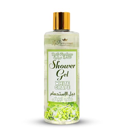 ECOLYTE+ Disinfectant La Parisienne Premium Luxury Shower Gel, For Women and Men with Vitamin E, Moisturizing, Soft & Silky Skin, Germ Protection, 12h Complete Odour Protection, (White Grape, 500 ml)
