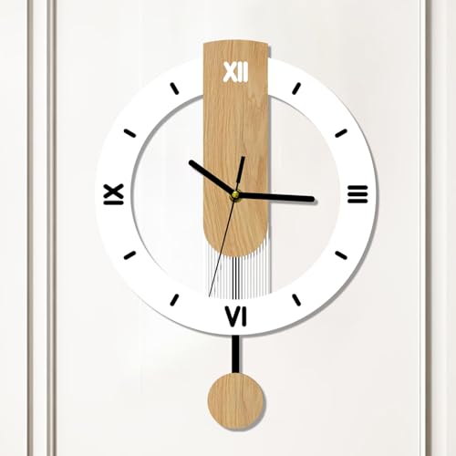 Horloge murale en bois de qualité avec grands chiffres design