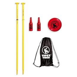 GoSports Tipsy Toss Game Set - Flying Disc Bottle Drop Yard Game - Choose Pro or Standard