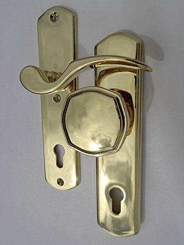 Preisvergleich Produktbild SCHUTZBESCHLAG, KNAUFGARNITUR "München" Oberflächengeschützt. DIN-NORM 92 mm Rechts