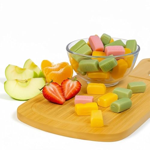 Andy Anand Chocolatier Sugar Free Fruit Taffy Toffees - Trio of Strawberry, Orange & Lemon Flavors, Made in Europe, Individually Wrapped Gluten Free Delicious Assorted Flavored Candies (35 Pcs, 7 Oz)