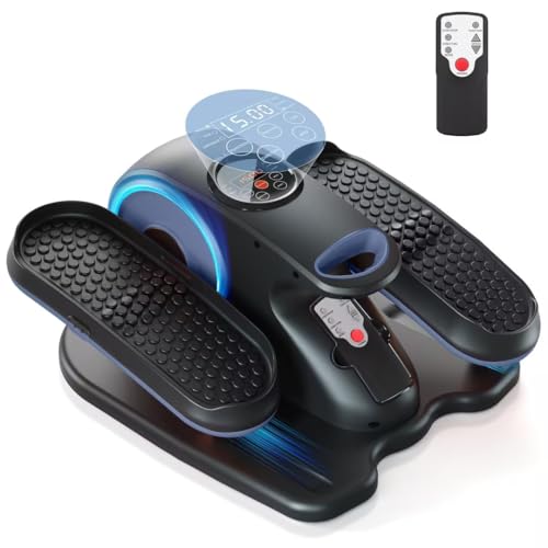 ARTHOOT Máquina elíptica para debajo del escritorio, ejercitadora de piernas elipse como se ve en la televisión para personas mayores con control remoto y 12 velocidades ajustables, máquina elíptica