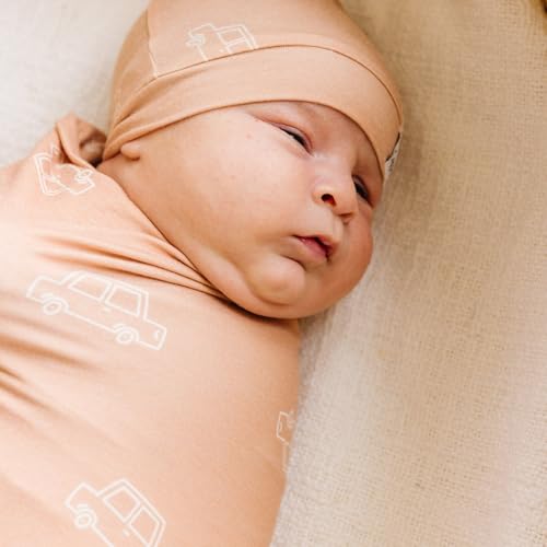 Image of Copper Pearl Swaddle Blankets for Newborns | Soft Stretchy Receiving Blankets for Boys and Girls | Large 46 x 46 Inch Baby Blankets | Lightweight and Breathable Swaddles | Cooper