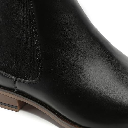 Image of Cestfini Chelsea Boots Men Classic Elastic Dress Boots Casual Men's Chelsea Ankle Boots