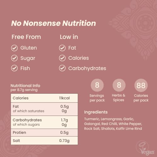 Traditional Thai Yellow Curry Paste "Spicy, Southern Style" by Mae Jum (1 pack x 70g) | Up to 8 Servings per Pack | Vegan | 100% Natural | Gluten Free