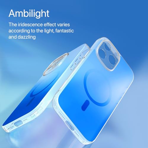 Image of Vaku Luxos TPU Maven Magpro Back Cover Case For iPhone 15 Pro Max Scratch Resistant Slim Fit Protective Design Military-Grade Protection Compatible With Mag-Safe Wireless Charging-Blue