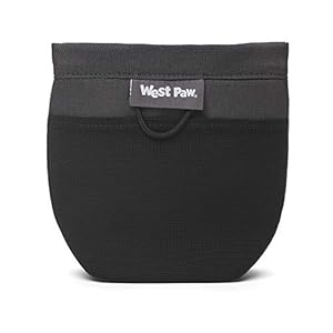 West paw design outings dog treat pouch  pet pouches for walking dog training  accessories for pets  includes hinge snaps water resistant liner belt clip  eco friendly dog pouches grey   cucciolini doodles