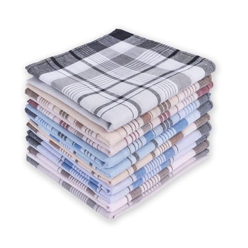 Wiainty Fazzoletti Da Uomo 100% Cotone 38x38 cm