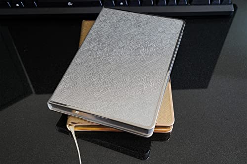 Hardcover Notebook Journals For Writing, Lined Paper With Silver Rim, 240 Pages, 100Gsm, Metal Edge Cover, Medium 5.6"X8.2", A5 Daily Journal Notebooks For Work Women Business (Silver) #TOP6