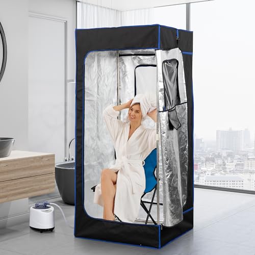 ALTLER Portable Steam Sauna for Home, Sauna Tent Sauna Box with 3.0L Steamer, Folding Chair, 9 Levels by ALTLER - Used condition - Image 7