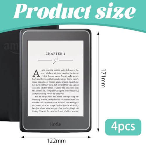 MUNZE Kindle Paperwhite 2025 Folie 4 Stück, Schutzfolie Für 7 Zoll 12. Generation Und Kindle Colorsoft Signature Edition, Anti-Glare Premium Pet Display