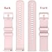 Verbstel Silicone Watch Bands Quick Release Premium Soft Rubber Replacement Straps for Men and Women 18mm 20mm 22mm (18MM, Green/Pink)