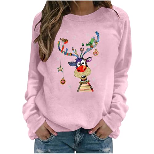 Jamicy Weihnachtspullover Damen Lustige Sweatshirt Weihnachten...